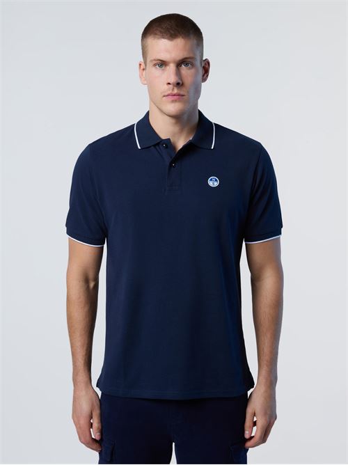 POLO SHORT SLEEVE COLLAR W/STRIPED IN CONTRAST NORTH SAILS | 692452/0802